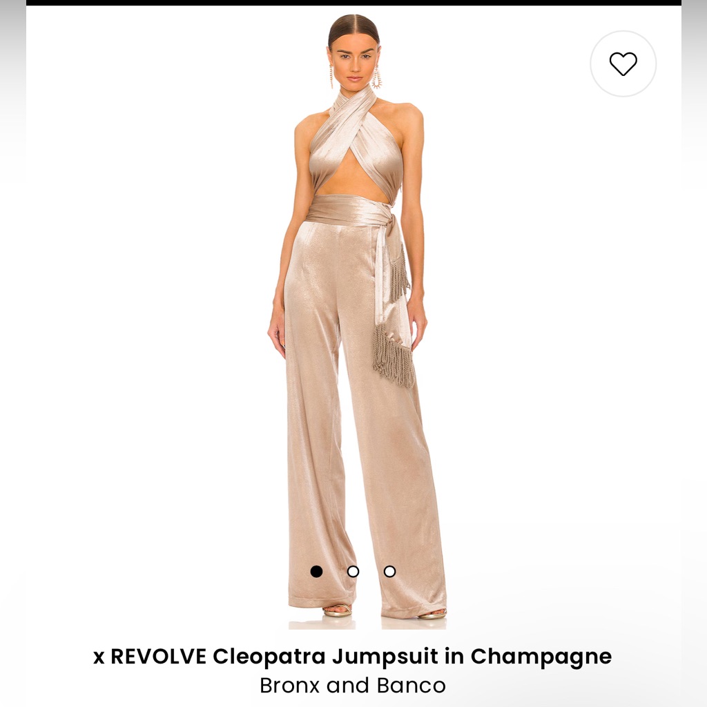 X Revolve Cleopatra Jumpsuit In Champagne